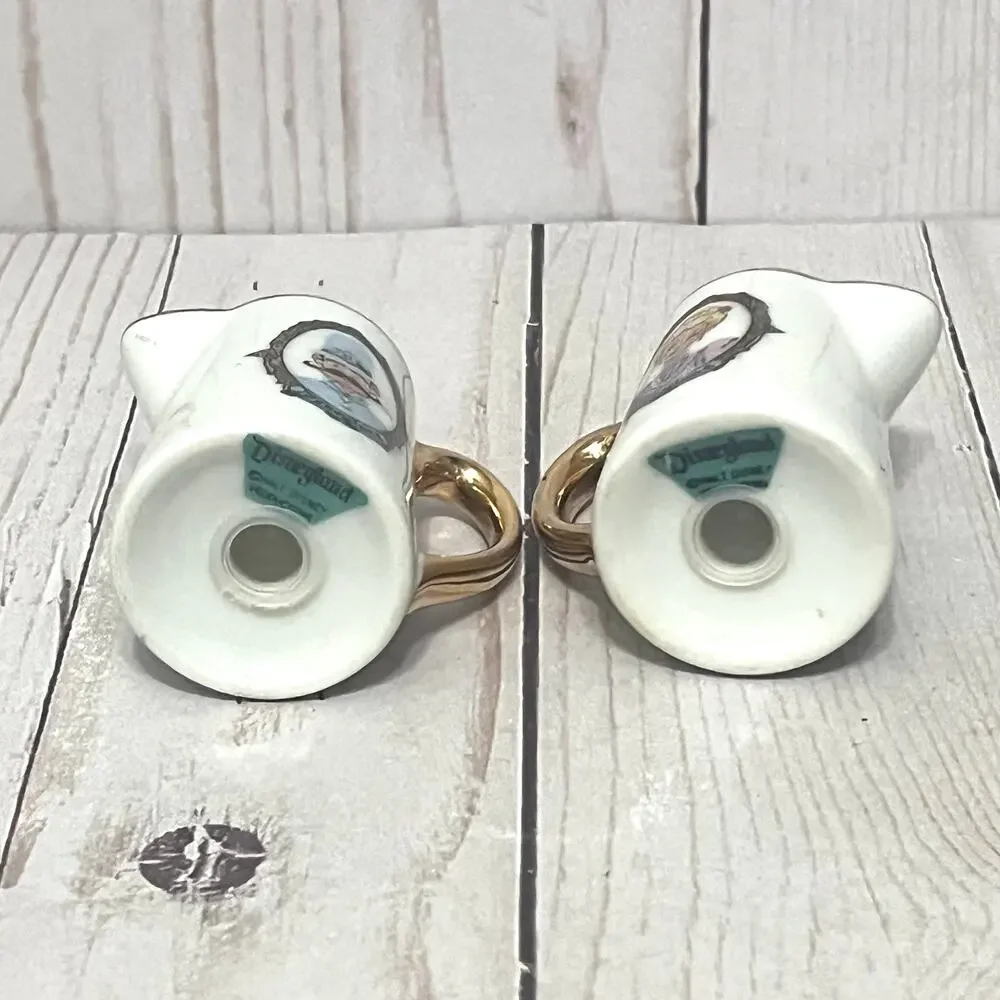 Vintage Disneyland Coffee Teapot Shaped Lady & Constable Salt & Pepper Shaker